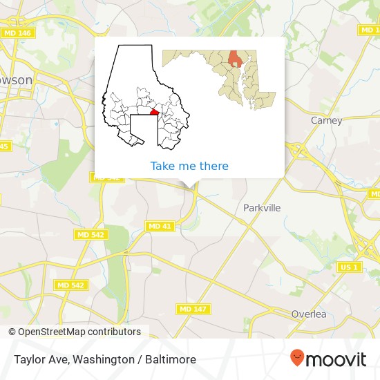 Mapa de Taylor Ave, Parkville, MD 21234