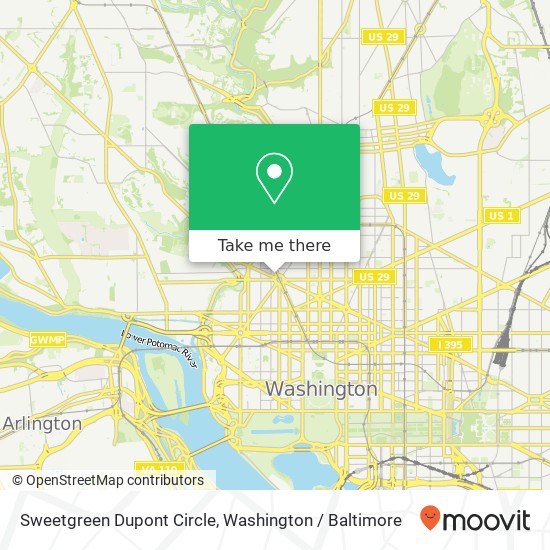 Mapa de Sweetgreen Dupont Circle, 1512 Connecticut Ave NW
