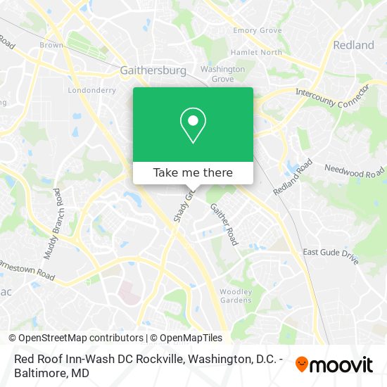 Mapa de Red Roof Inn-Wash DC Rockville