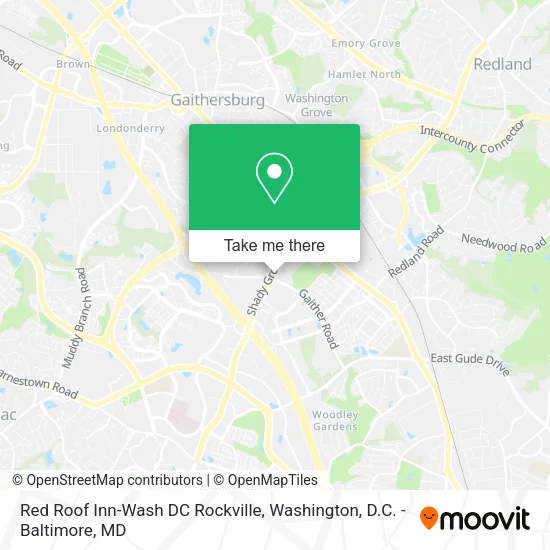 Mapa de Red Roof Inn-Wash DC Rockville