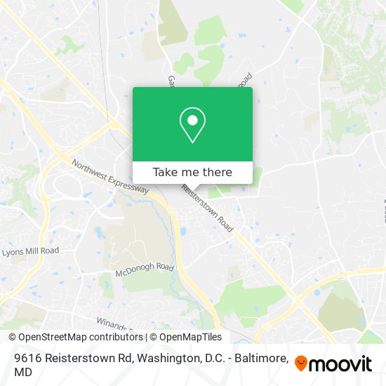 Mapa de 9616 Reisterstown Rd