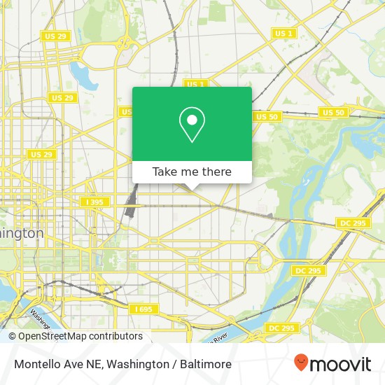 Montello Ave NE, Washington, DC 20002 map