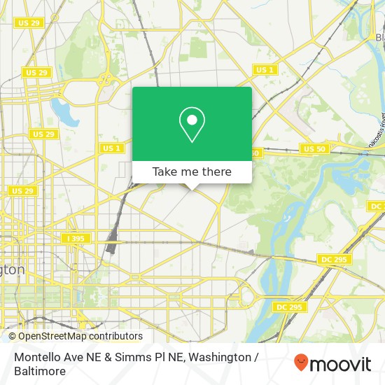 Mapa de Montello Ave NE & Simms Pl NE, 1732 Montello Ave NE