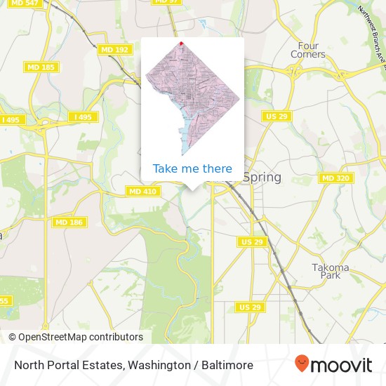 North Portal Estates map