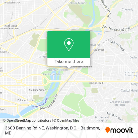 Mapa de 3600 Benning Rd NE