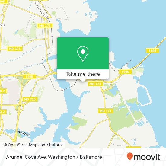 Mapa de Arundel Cove Ave, Curtis Bay, MD 21226
