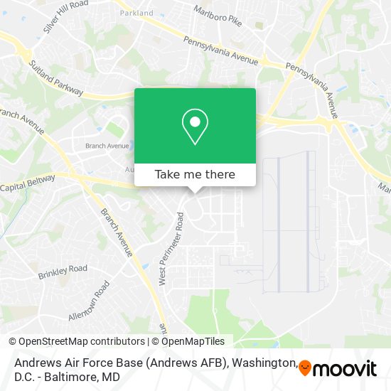 Andrews Air Force Base (Andrews AFB) map