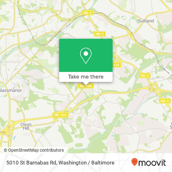 Mapa de 5010 St Barnabas Rd, Temple Hills, MD 20748