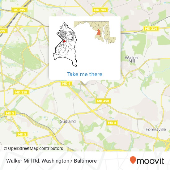 Mapa de Walker Mill Rd, Capitol Heights, MD 20743