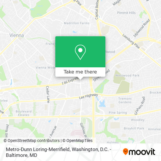 Metro-Dunn Loring-Merrifield map