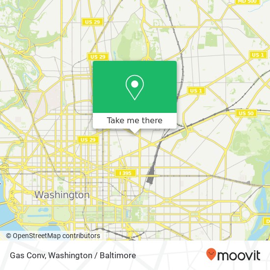 Gas Conv, 22 Florida Ave NW map