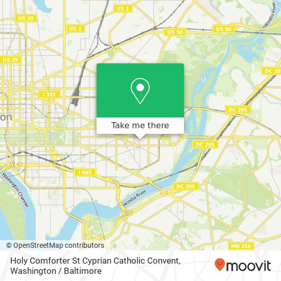 Mapa de Holy Comforter St Cyprian Catholic Convent, 28 15th St SE