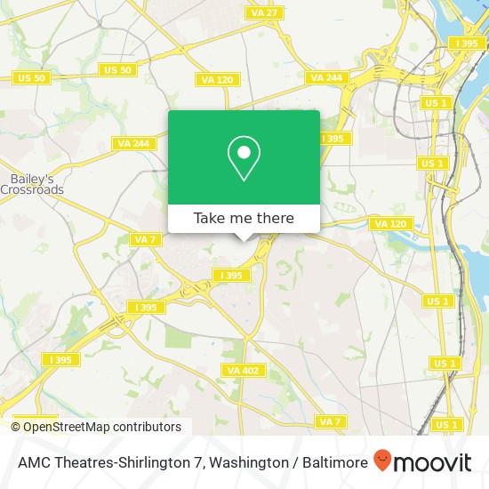 Mapa de AMC Theatres-Shirlington 7