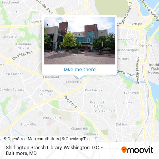 Mapa de Shirlington Branch Library