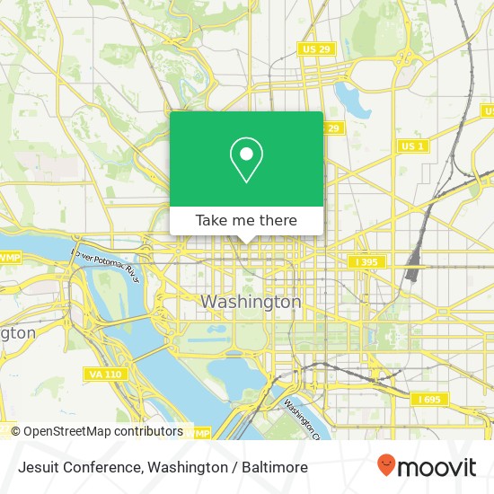 Jesuit Conference, 1016 16th St NW map