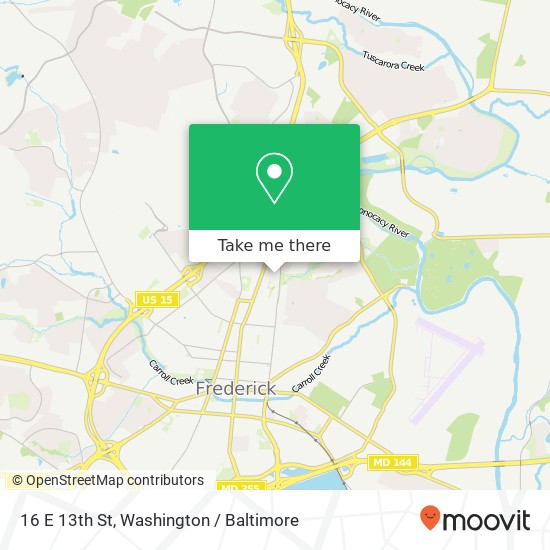 16 E 13th St, Frederick (HOOD COLLEGE), MD 21701 map