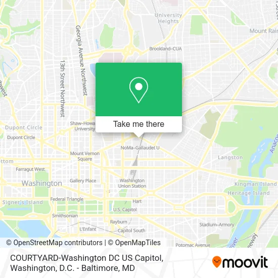 Mapa de COURTYARD-Washington DC US Capitol