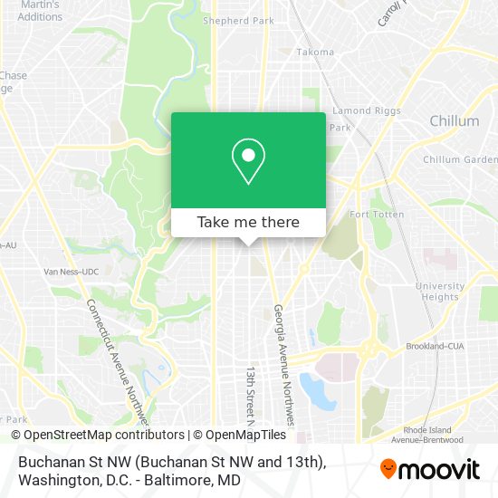 Mapa de Buchanan St NW (Buchanan St NW and 13th)