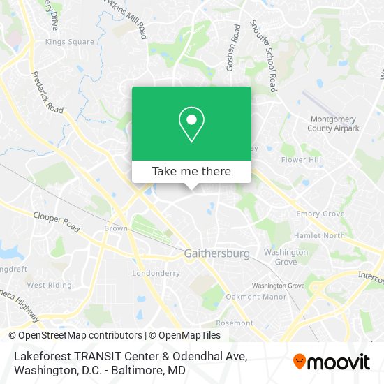 Lakeforest TRANSIT Center & Odendhal Ave map