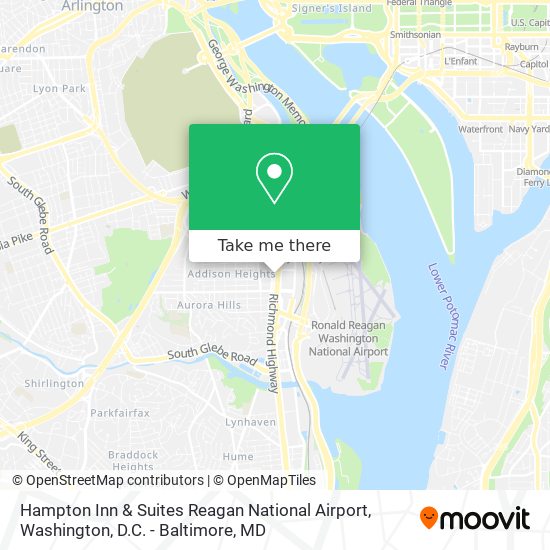 Mapa de Hampton Inn & Suites Reagan National Airport