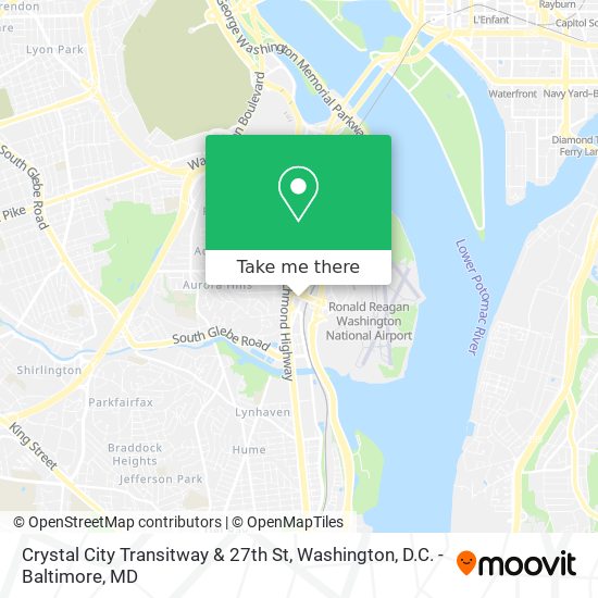 Crystal City Transitway & 27th St map