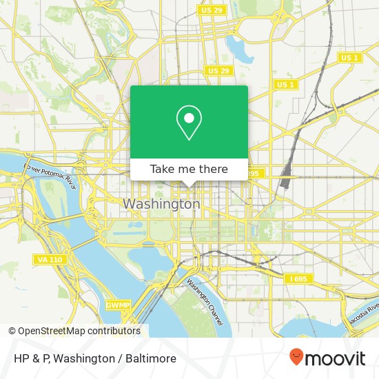 HP & P, 601 13th St NW map