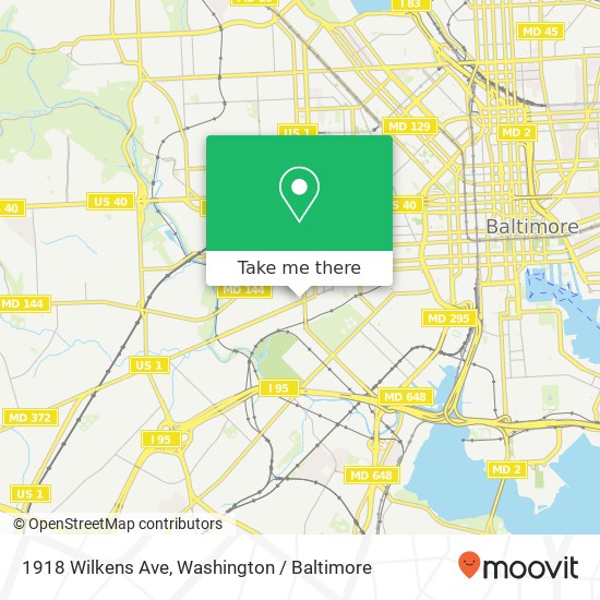 1918 Wilkens Ave, Baltimore, MD 21223 map