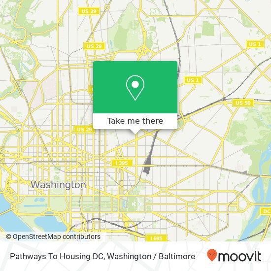 Mapa de Pathways To Housing DC, 1338 N Capitol St NW