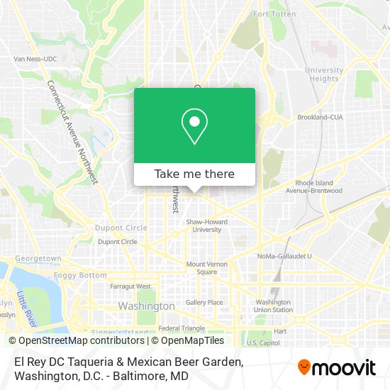 Mapa de El Rey DC Taqueria & Mexican Beer Garden