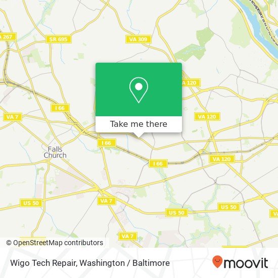 Mapa de Wigo Tech Repair, 5912 Washington Blvd