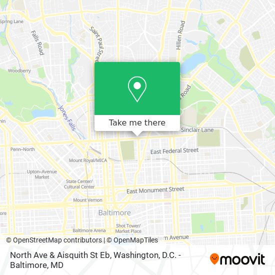 Mapa de North Ave & Aisquith St Eb
