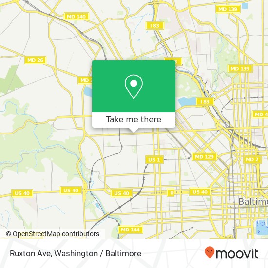 Ruxton Ave, Baltimore, MD 21216 map