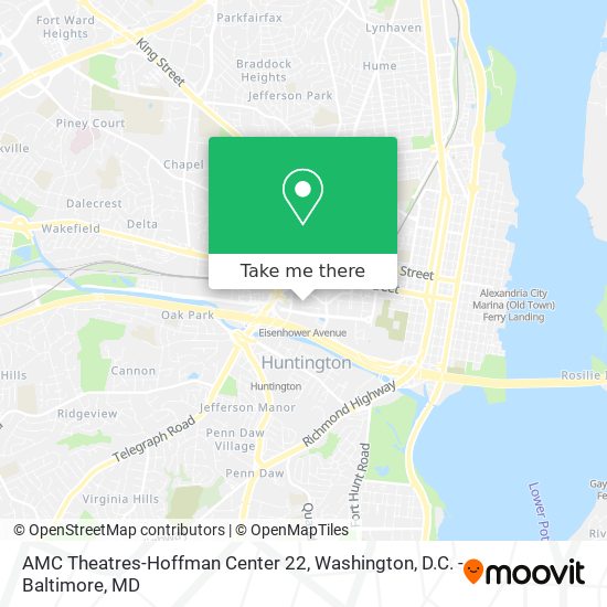 Mapa de AMC Theatres-Hoffman Center 22