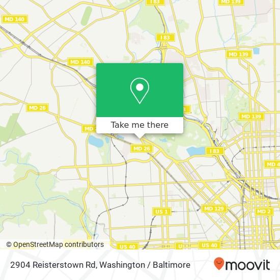 Mapa de 2904 Reisterstown Rd, Baltimore, MD 21215