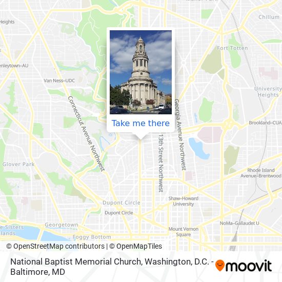 National Baptist Memorial Church map