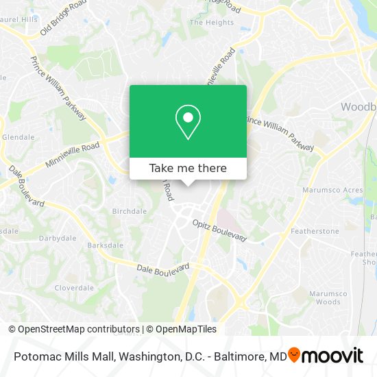 Mapa de Potomac Mills Mall