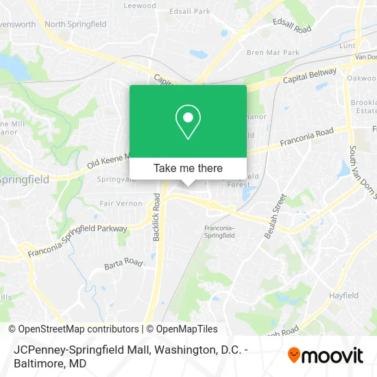 JCPenney-Springfield Mall map