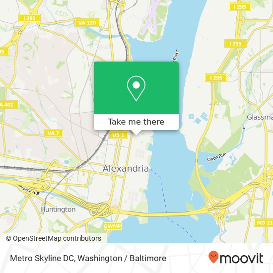 Mapa de Metro Skyline DC, 500 Montgomery St