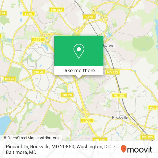 Piccard Dr, Rockville, MD 20850 map