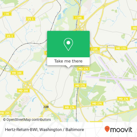 Mapa de Hertz-Return-BWI, 7426 New Ridge Rd