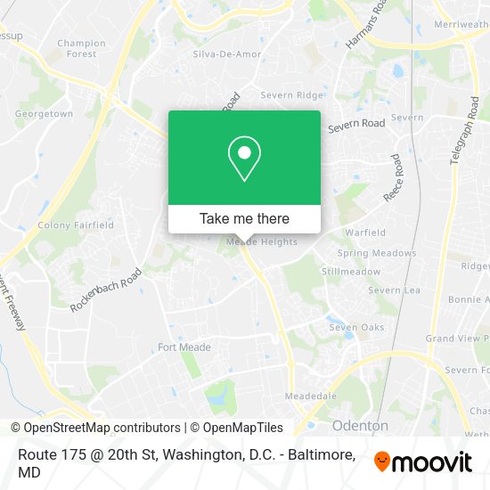 Route 175 @ 20th St map