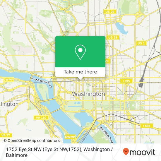 Mapa de 1752 Eye St NW (Eye St NW,1752), Washington, DC 20006