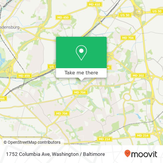 Mapa de 1752 Columbia Ave, Hyattsville, MD 20785