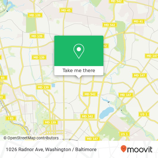 1026 Radnor Ave, Baltimore, MD 21212 map