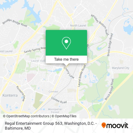 Mapa de Regal Entertainment Group 563