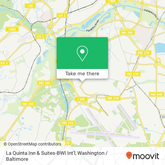 Mapa de La Quinta Inn & Suites-BWI Int'l, 1734 W Nursery Rd