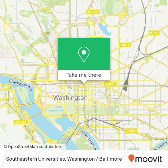 Southeastern Universities, 1201 New York Ave NW map