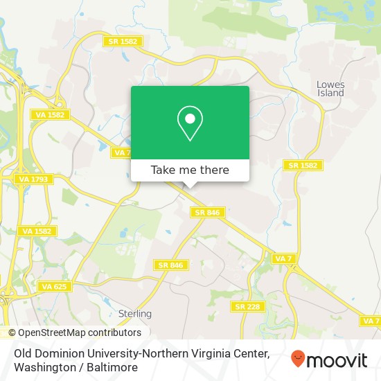 Mapa de Old Dominion University-Northern Virginia Center, 21335 Signal Hill Plz