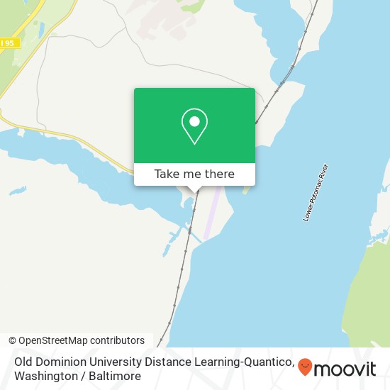 Mapa de Old Dominion University Distance Learning-Quantico, 3089 Roan St