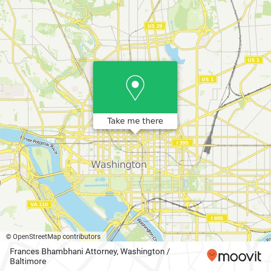 Mapa de Frances Bhambhani Attorney, 1301 K St NW